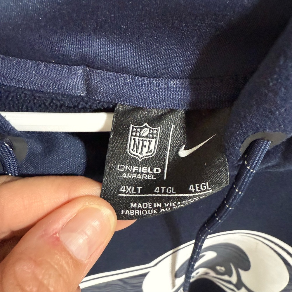 NFL Navy Blue Los Angeles Rams Hoodie - Picture 3 of 4